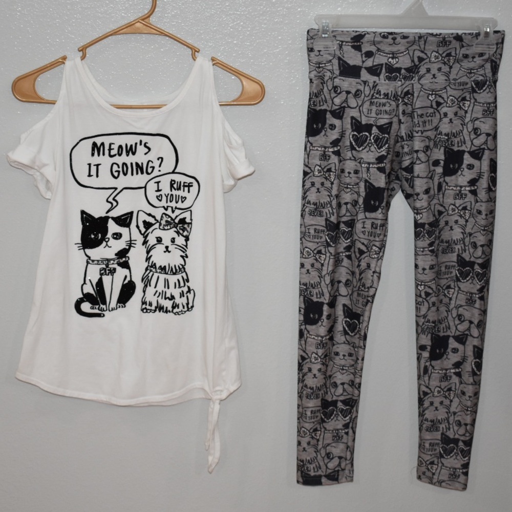 Justice Girls “Pet Conversation” 2 Piece Outfit
